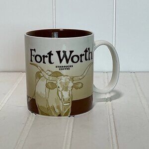 Starbucks Collector Series 2009 Fort Worth Texas Mug - 16oz Longhorn